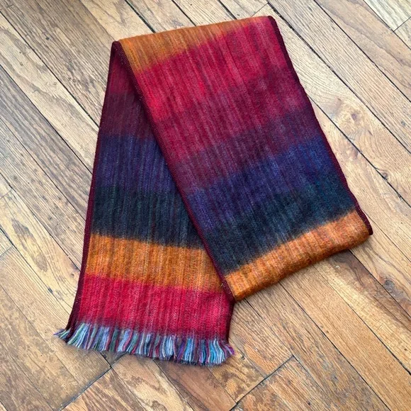 ๐ช๐จ๐ฆ๐๏ธ76โ Long Colorful 80% Alpaca Blend Scarf Made in Ecuador NWOT - Picture 1 of 4